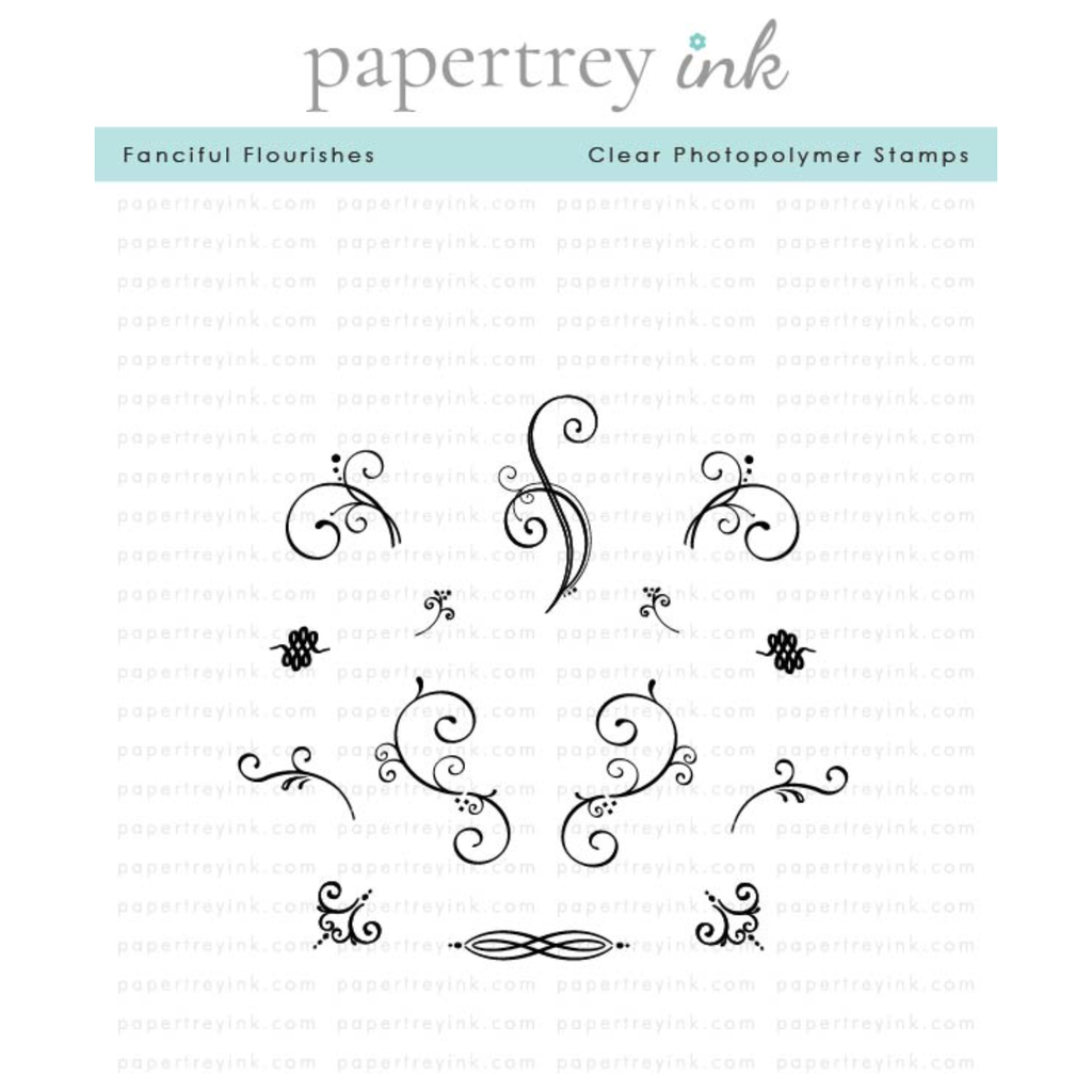 Papertrey Ink Fanciful Flourishes Clear Stamps 1554