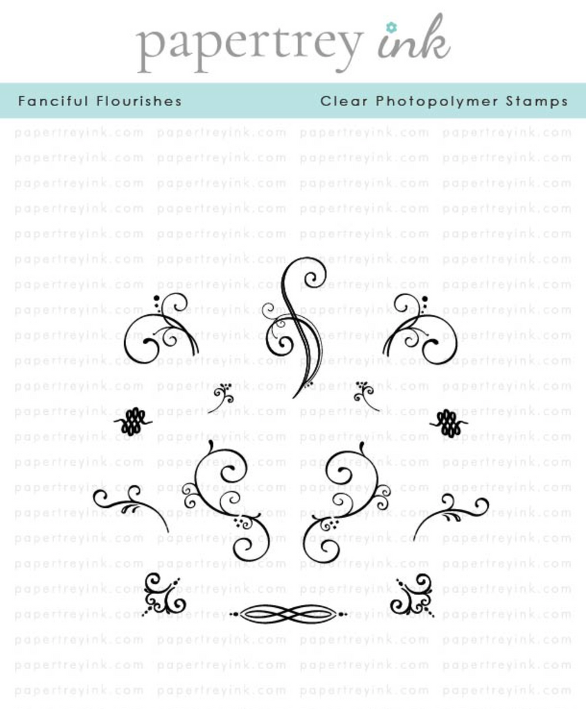Papertrey Ink Fanciful Flourishes Clear Stamps 1554