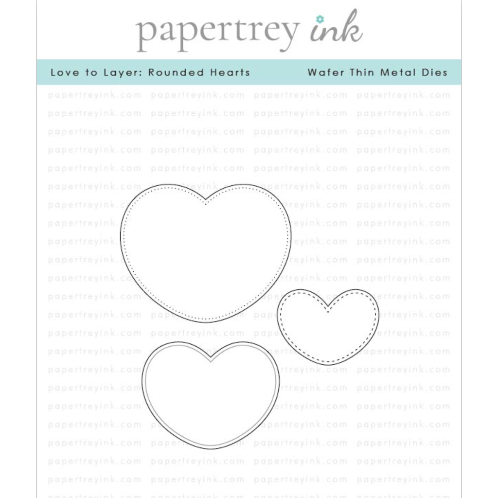 Papertrey Ink Love to Layer Rounded Hearts Dies pti-0740