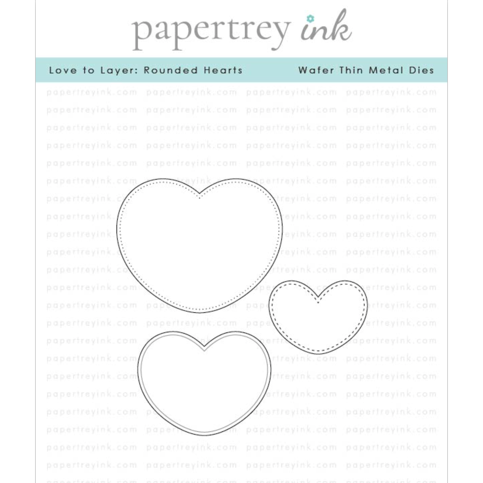 Papertrey Ink Love to Layer Rounded Hearts Dies pti-0740
