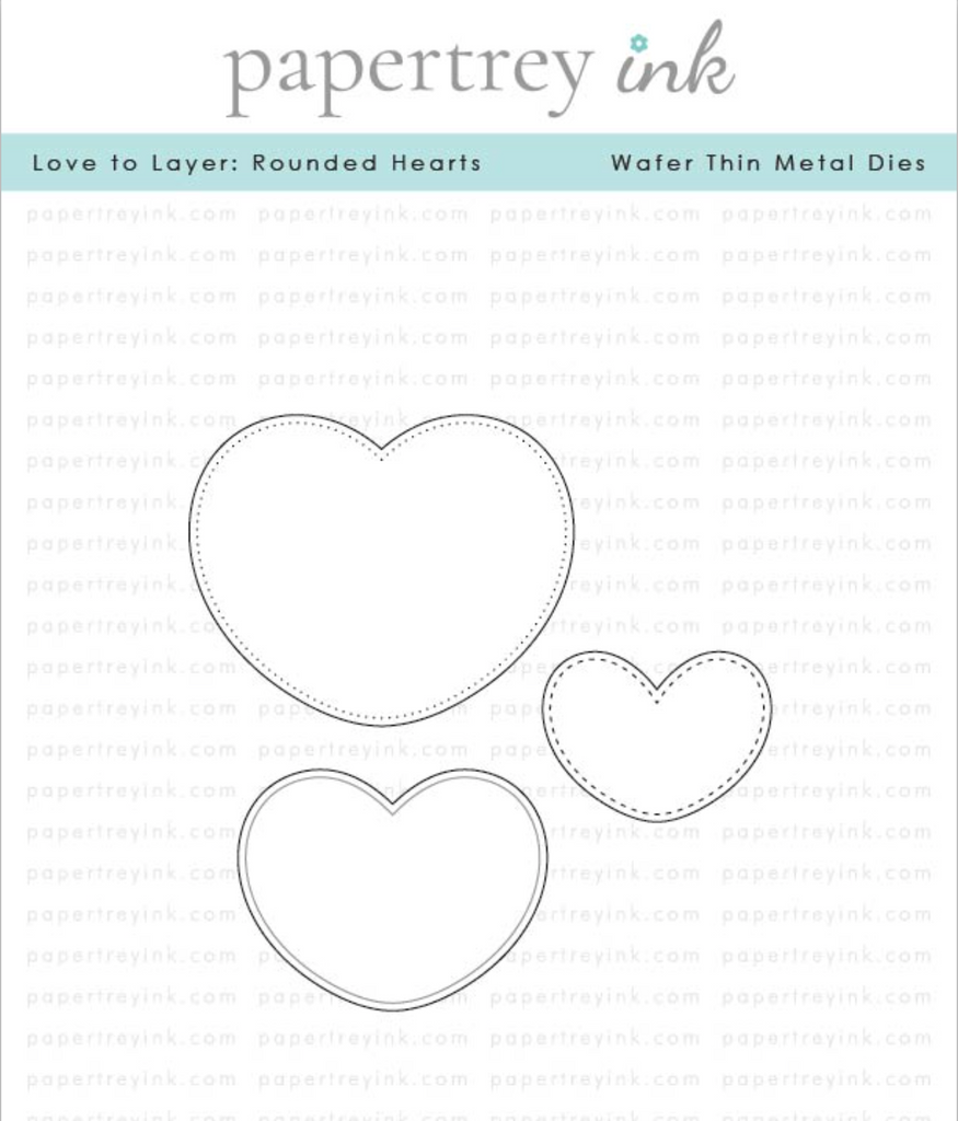 Papertrey Ink Love to Layer Rounded Hearts Dies pti-0740
