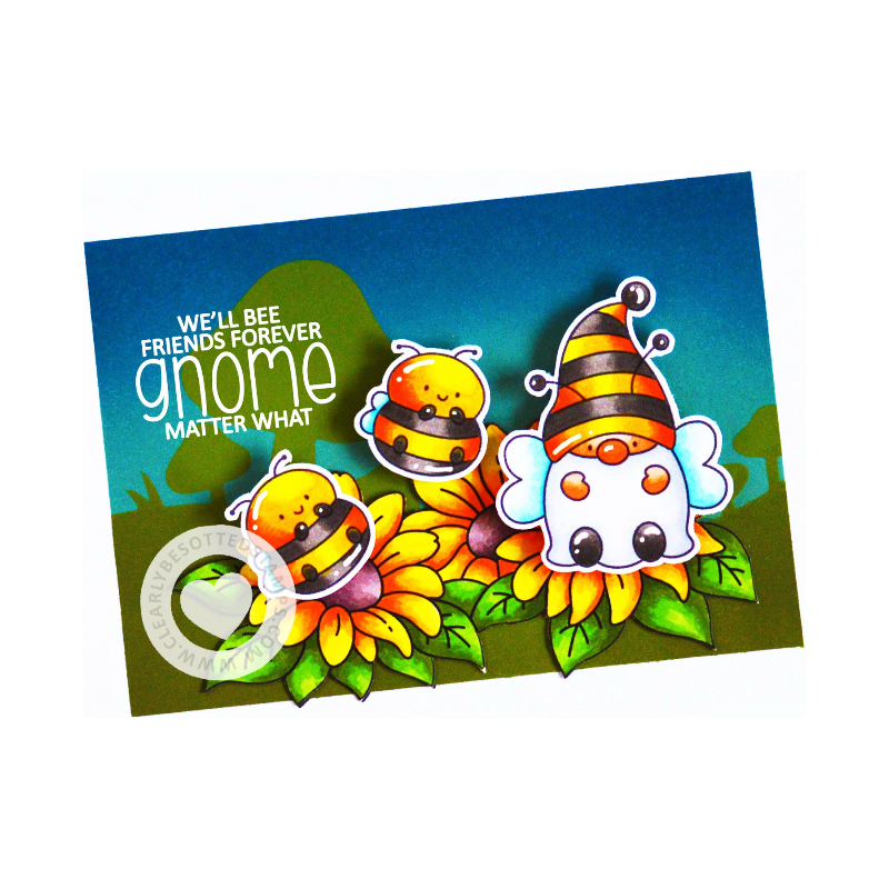 Clearly Besotted Bee My Gnomie Clear Stamps cbsbe446 cute bees