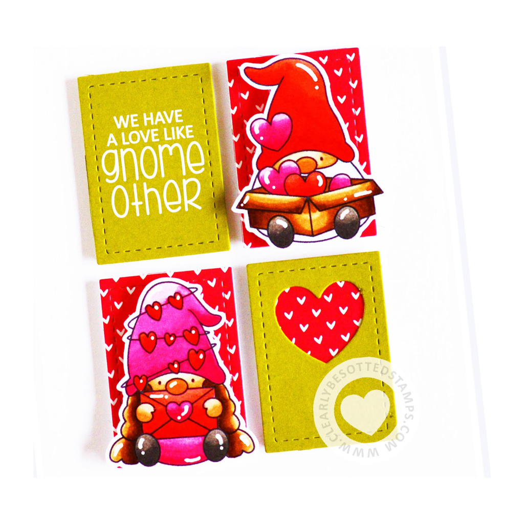Clearly Besotted Love Like Gnome Other Clear Stamps cbslo447 hearts