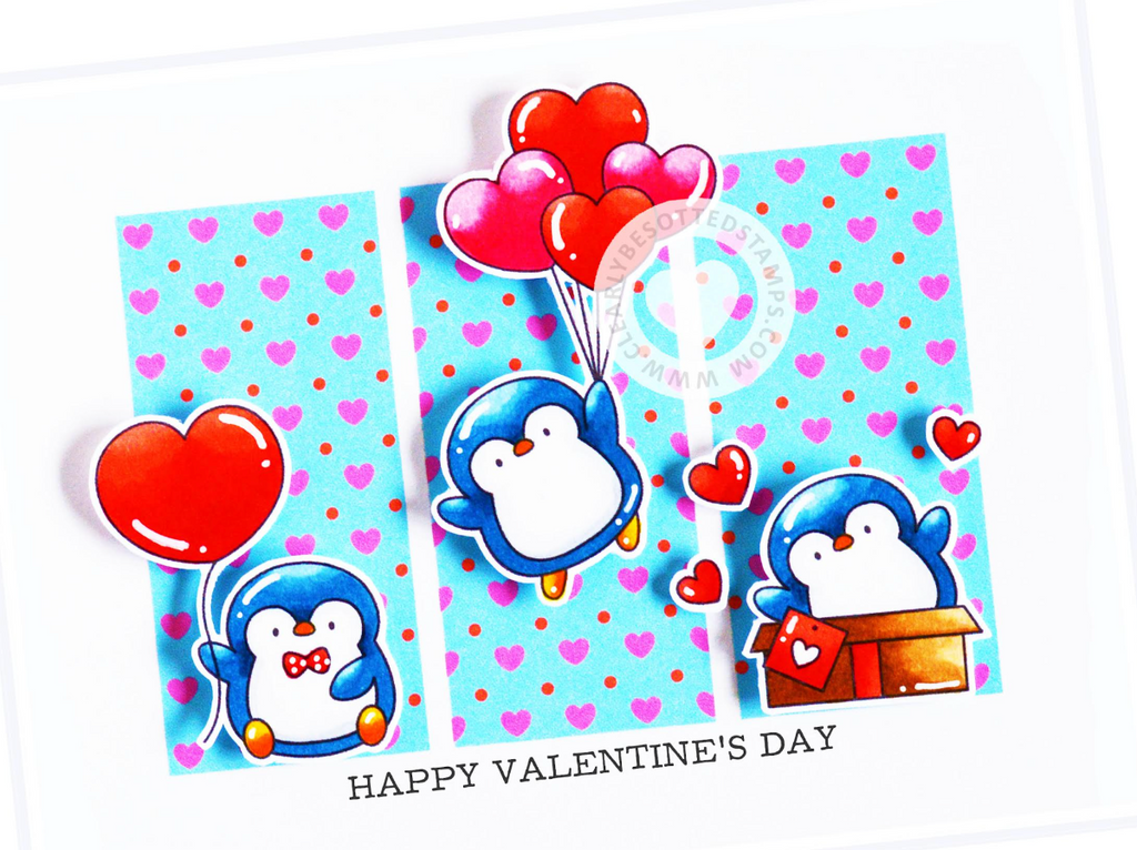 Clearly Besotted Waddle I Do Clear Stamps cbswa455 happy valentine's day