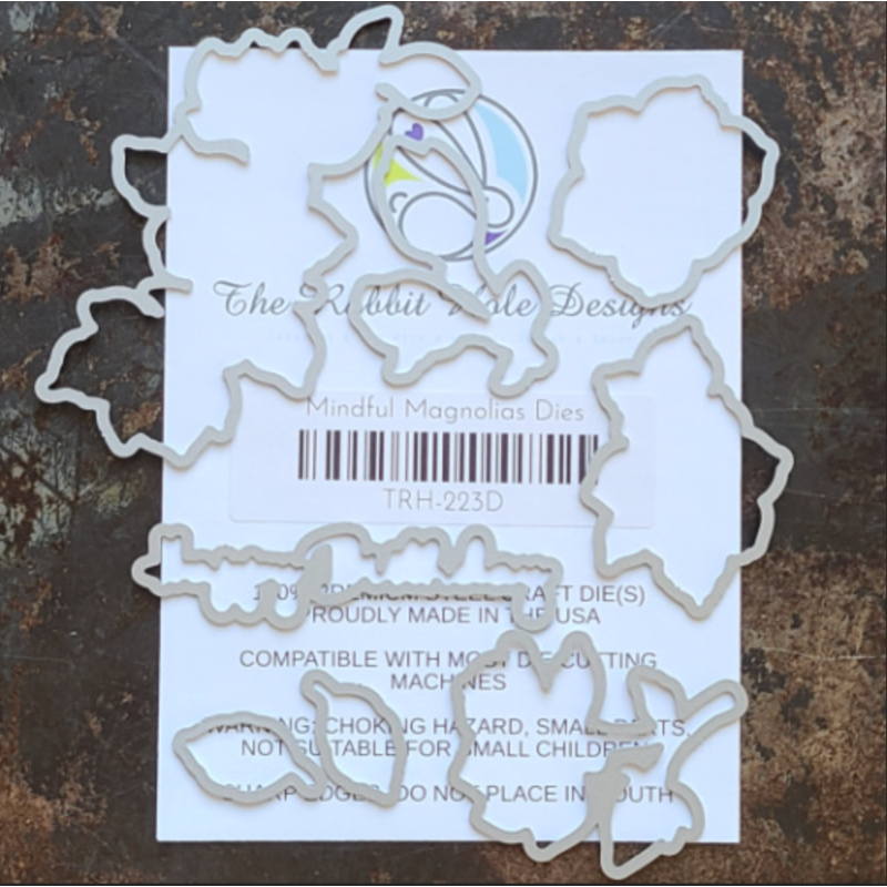 The Rabbit Hole Designs Mindful Magnolias Dies trh-223d