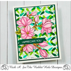 The Rabbit Hole Designs Mindful Magnolias Dies trh-223d pink flowers