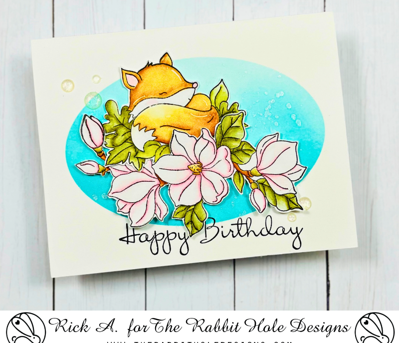 The Rabbit Hole Designs Mindful Magnolias Dies trh-223d happy birthday
