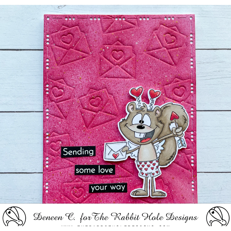 The Rabbit Hole Designs Cupid Clarence Die trh-229d sending love