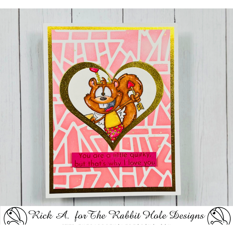 The Rabbit Hole Designs Cupid Clarence Die trh-229d i love you