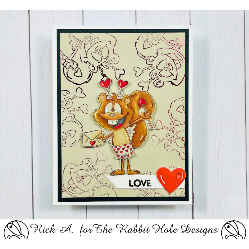 The Rabbit Hole Designs Cupid Clarence Die trh-229d hearts