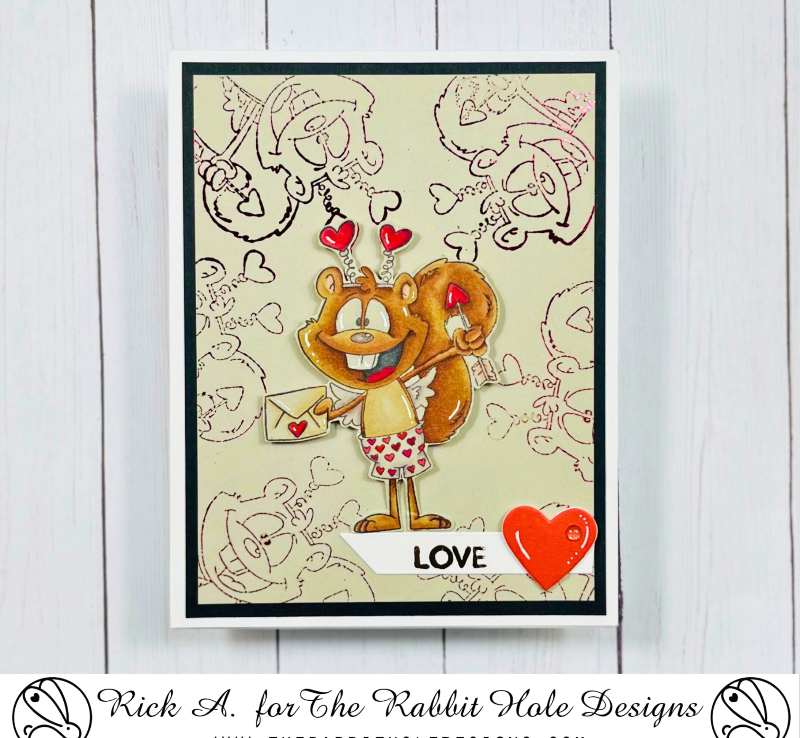 The Rabbit Hole Designs Cupid Clarence Die trh-229d hearts
