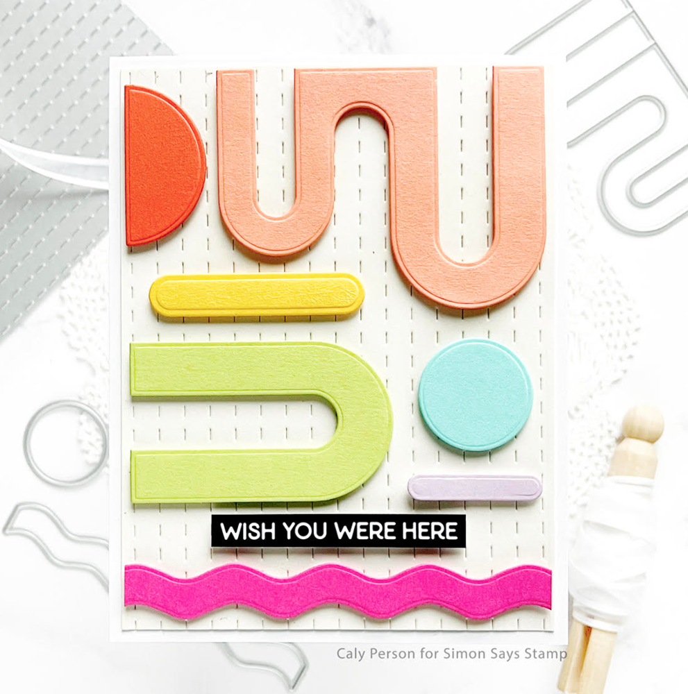 Waffle Flower Abstract Shapes Dies 421460 wish you were here | color-code:ALT01