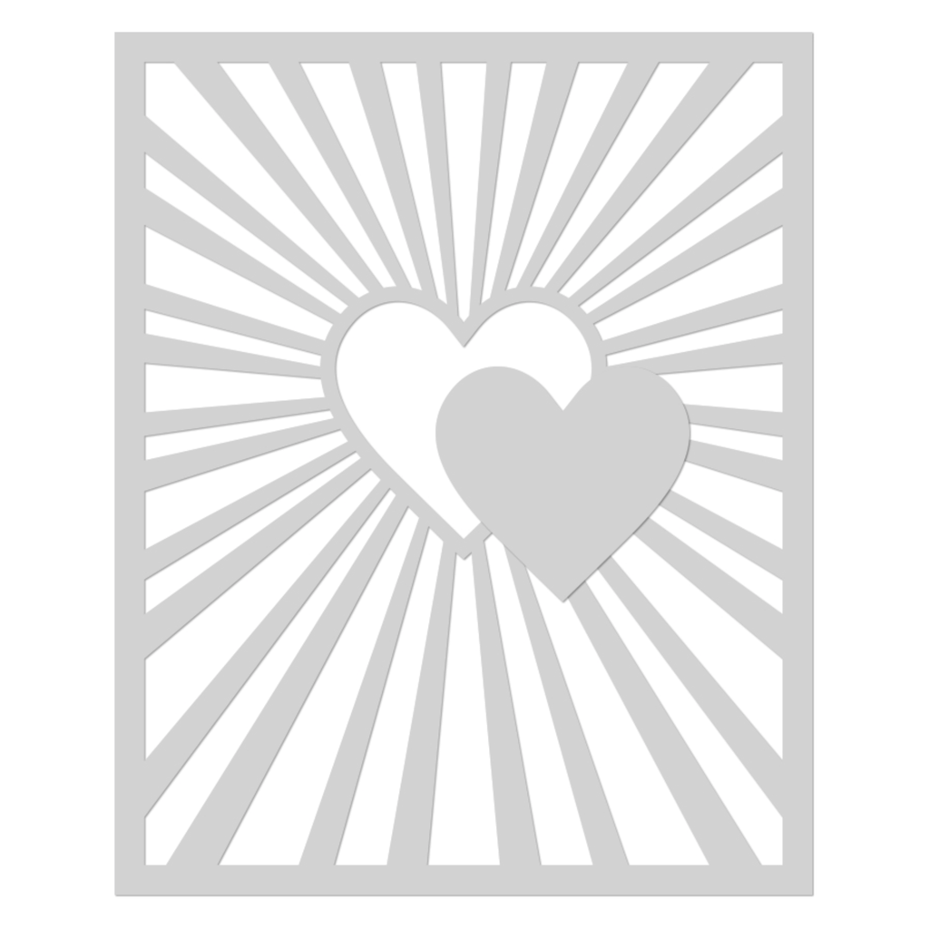 Hero Arts Heart Burst Stencil sa271