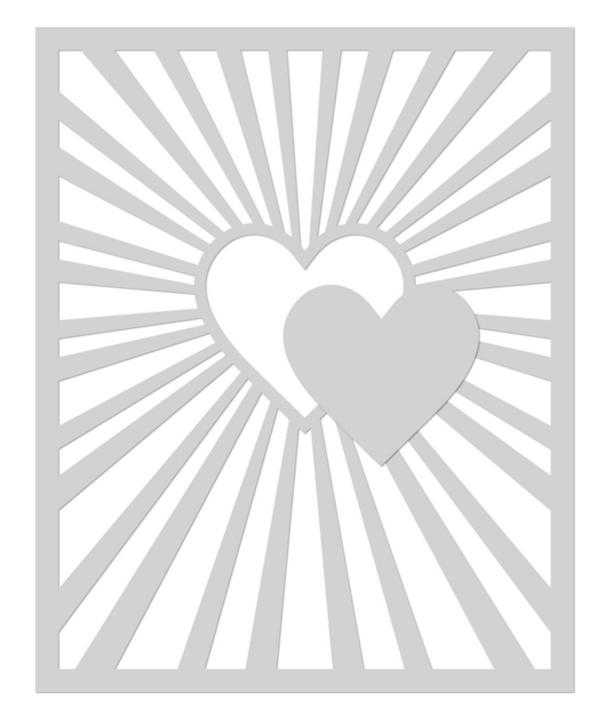 Hero Arts Heart Burst Stencil sa271