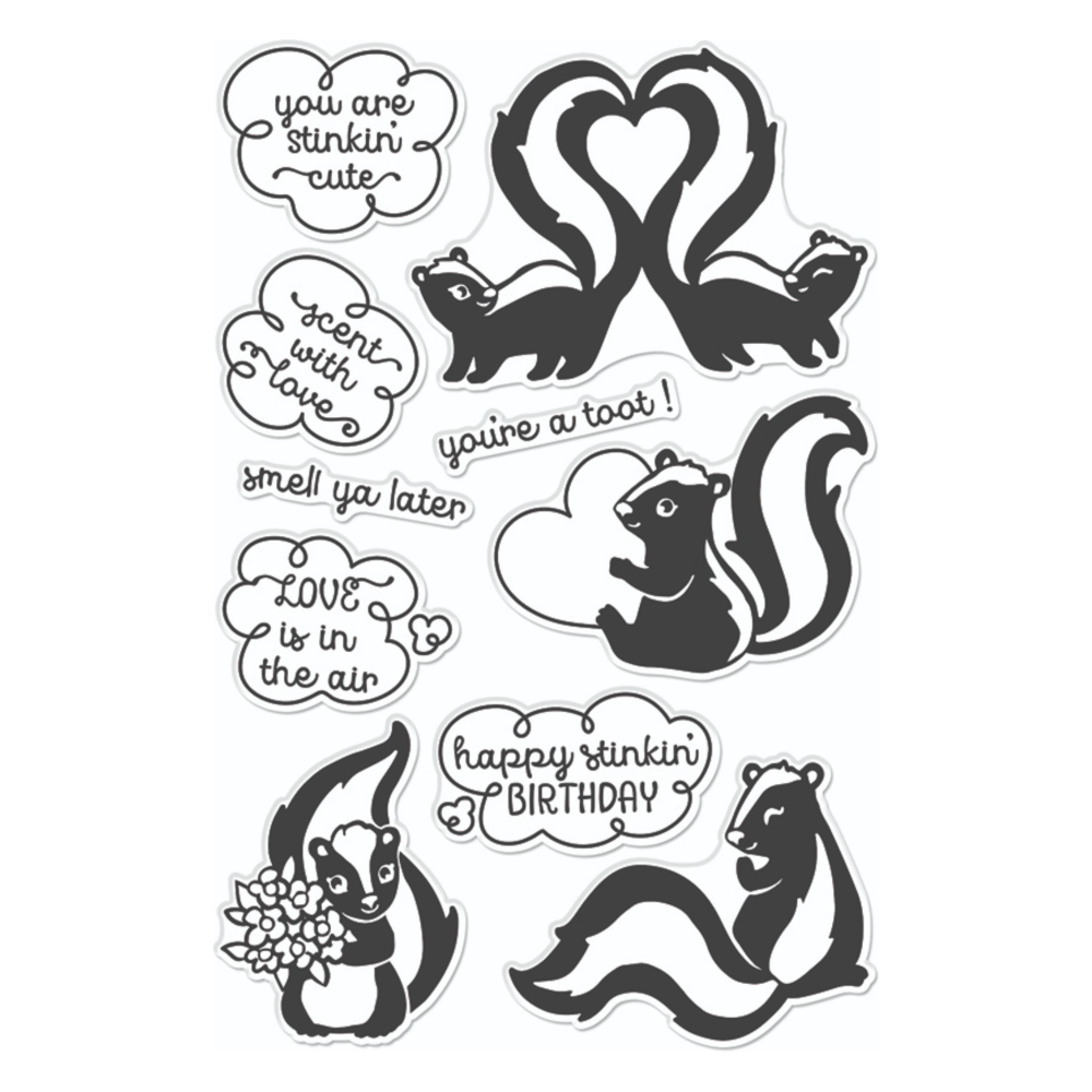 Hero Arts Clear Stamps Skunk Love cm752