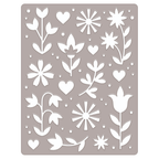 Hero Arts Flower and Hearts Cover Plate Die df189
