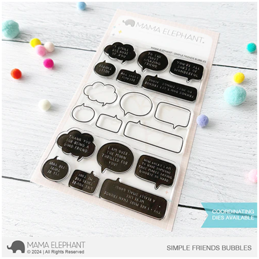 Mama Elephant Clear Stamps Simple Friends Bubbles