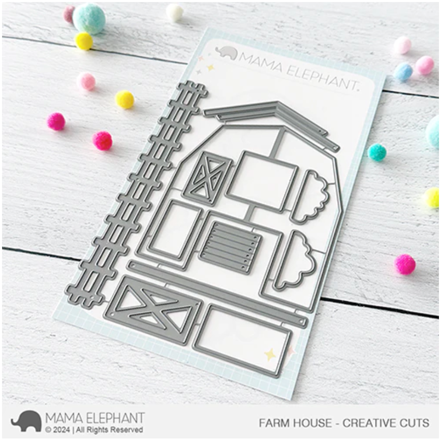 Mama Elephant Farm House Creative Cuts Steel Dies