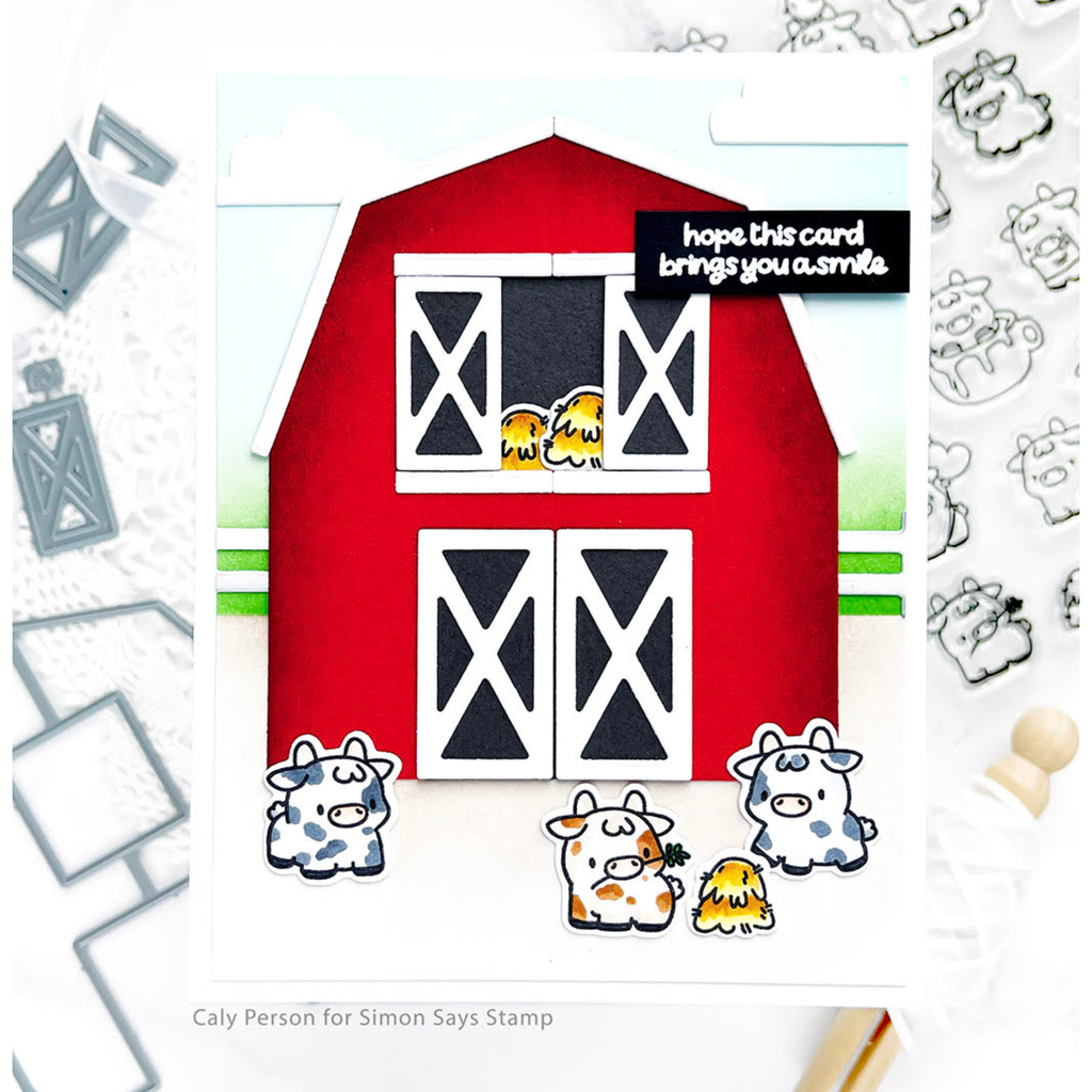 Mama Elephant Farm House Creative Cuts Steel Dies red barn | color-code:ALT01