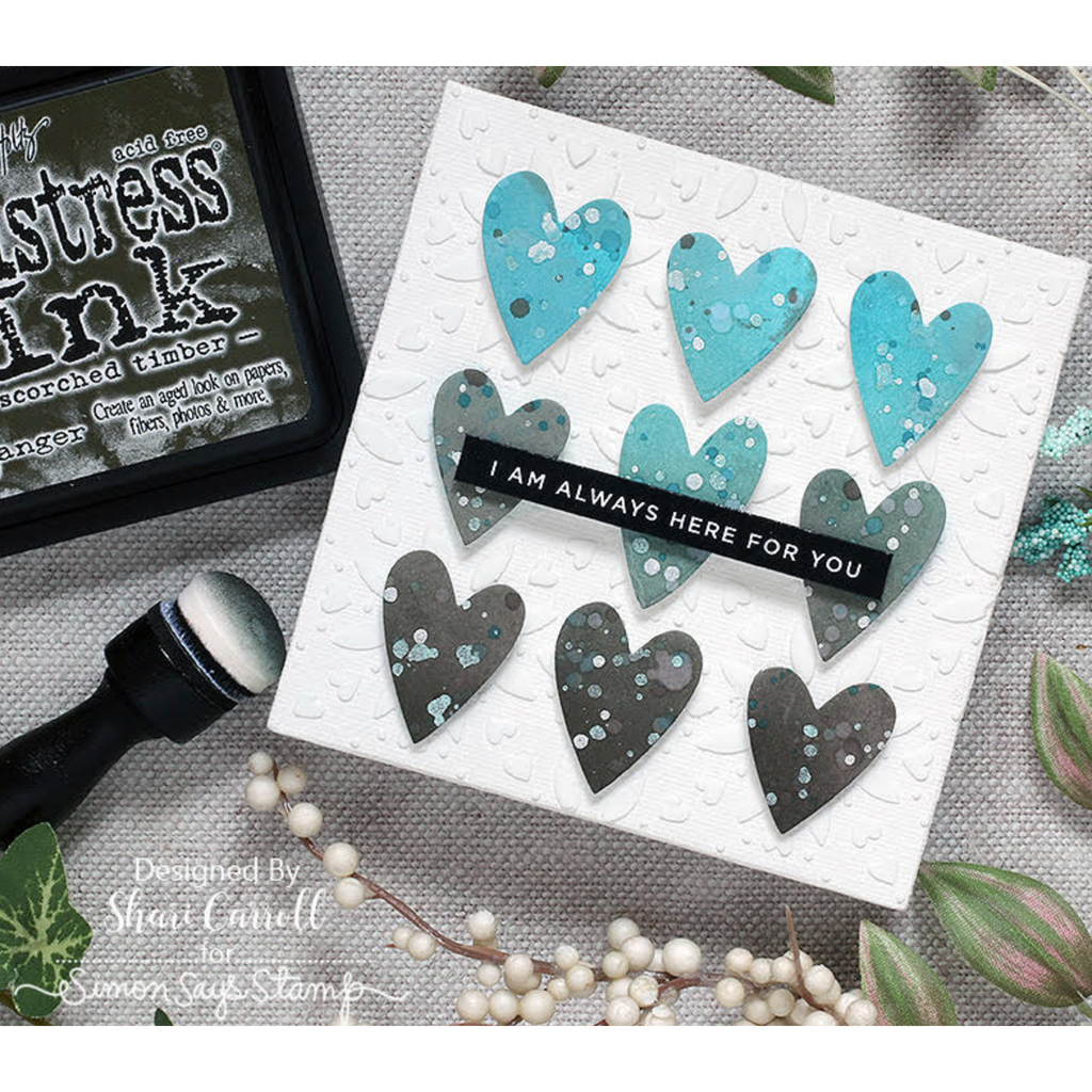 Tim Holtz Distress Scorched Timber January 2024 Ink Pad And Reinker Bundle Ranger Always Here For You Card