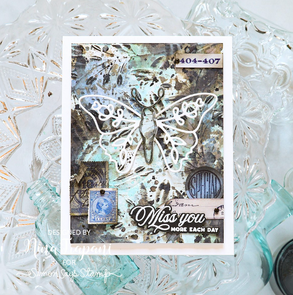 Tim Holtz Distress Ink Pad Scorched Timber January 2024 Ranger tim83443 Ink Smooshing With Distress | color-code:ALT01