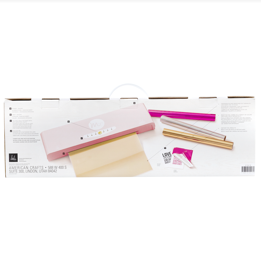 Heidi Swapp Blush Minc Foil Applicator and Starter Kit 315418 back