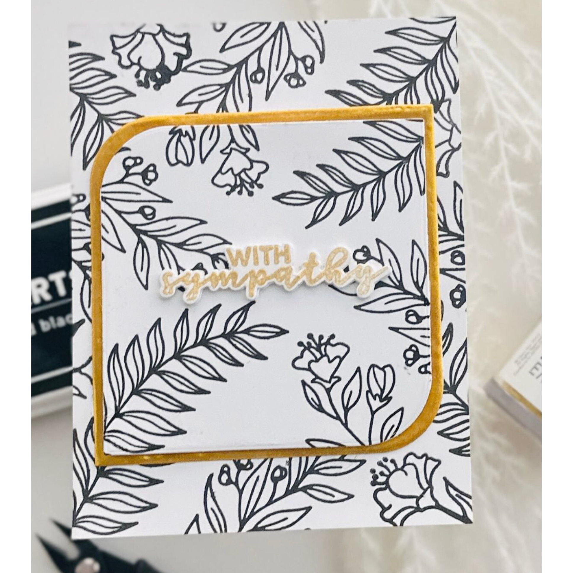 Hero Arts Love With Sympathy Clear Stamp and Die Set sb378 with sympathy