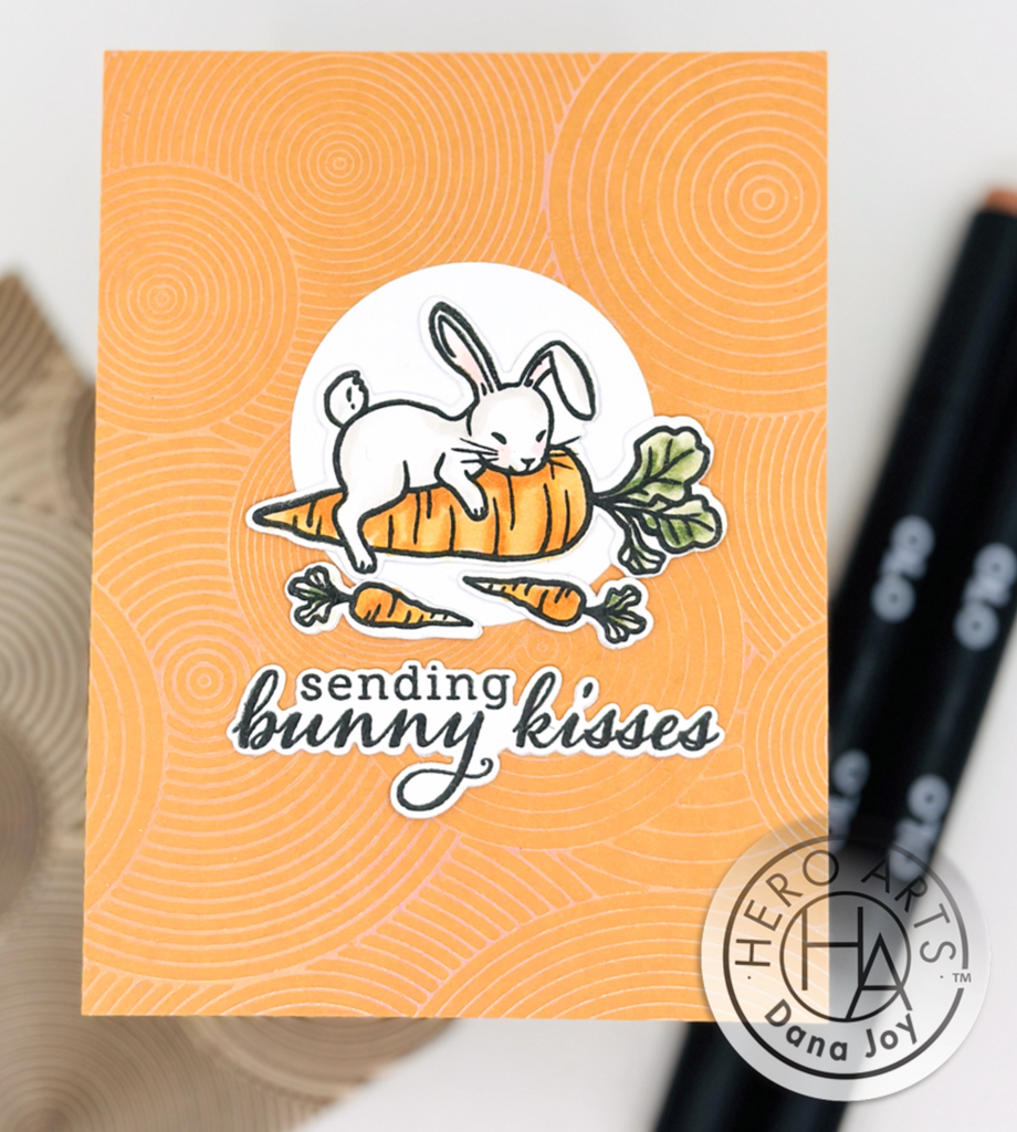 Hero Arts Spring Bunny Clear Stamp and Die Set sb388 carrot