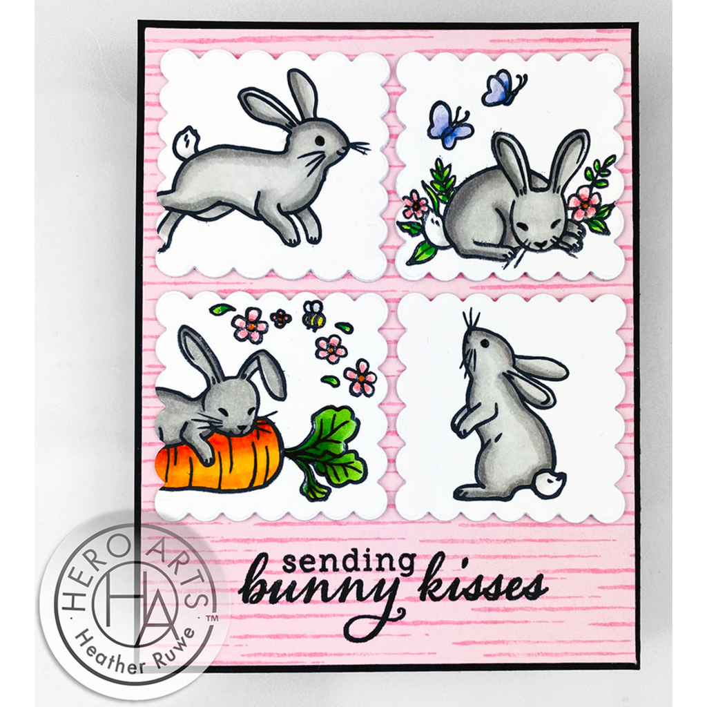 Hero Arts Spring Bunny Clear Stamp and Die Set sb388 bunnies