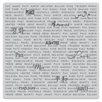 Hero Arts Cling Stamp Words of Peace Bold Prints cg934