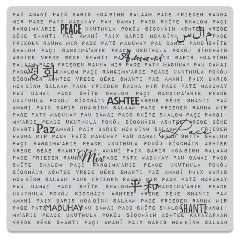 Hero Arts Cling Stamp Words of Peace Bold Prints cg934