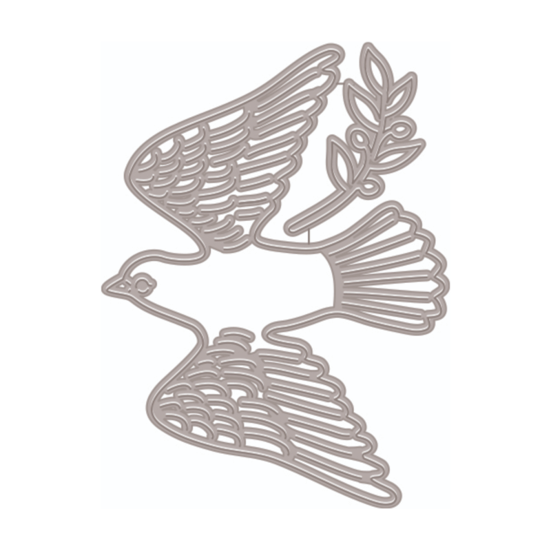 Hero Arts Fancy Cuts Dies Dove and Olive Branch df192