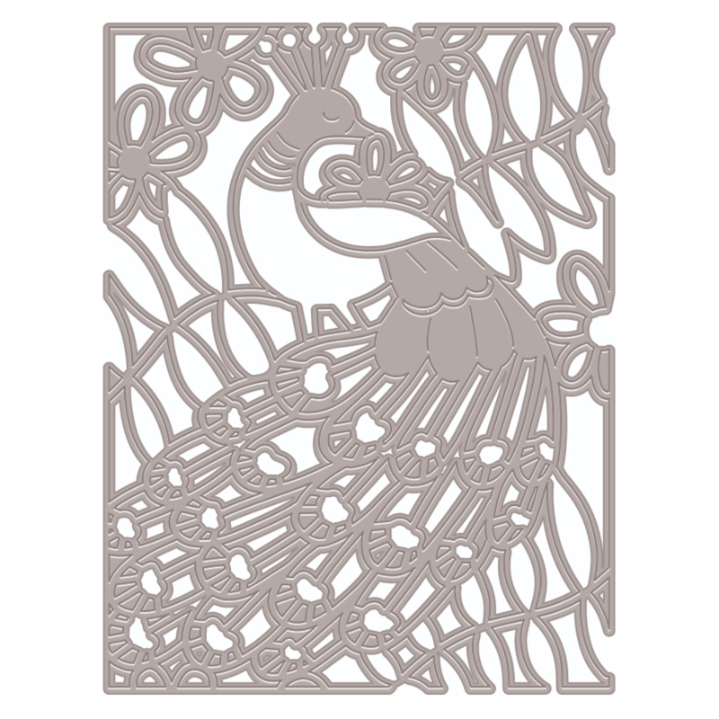Hero Arts Peacock Cover Plate Die df194