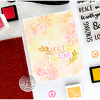 Hero Arts Cling Stamp Words of Peace Bold Prints cg934 peace