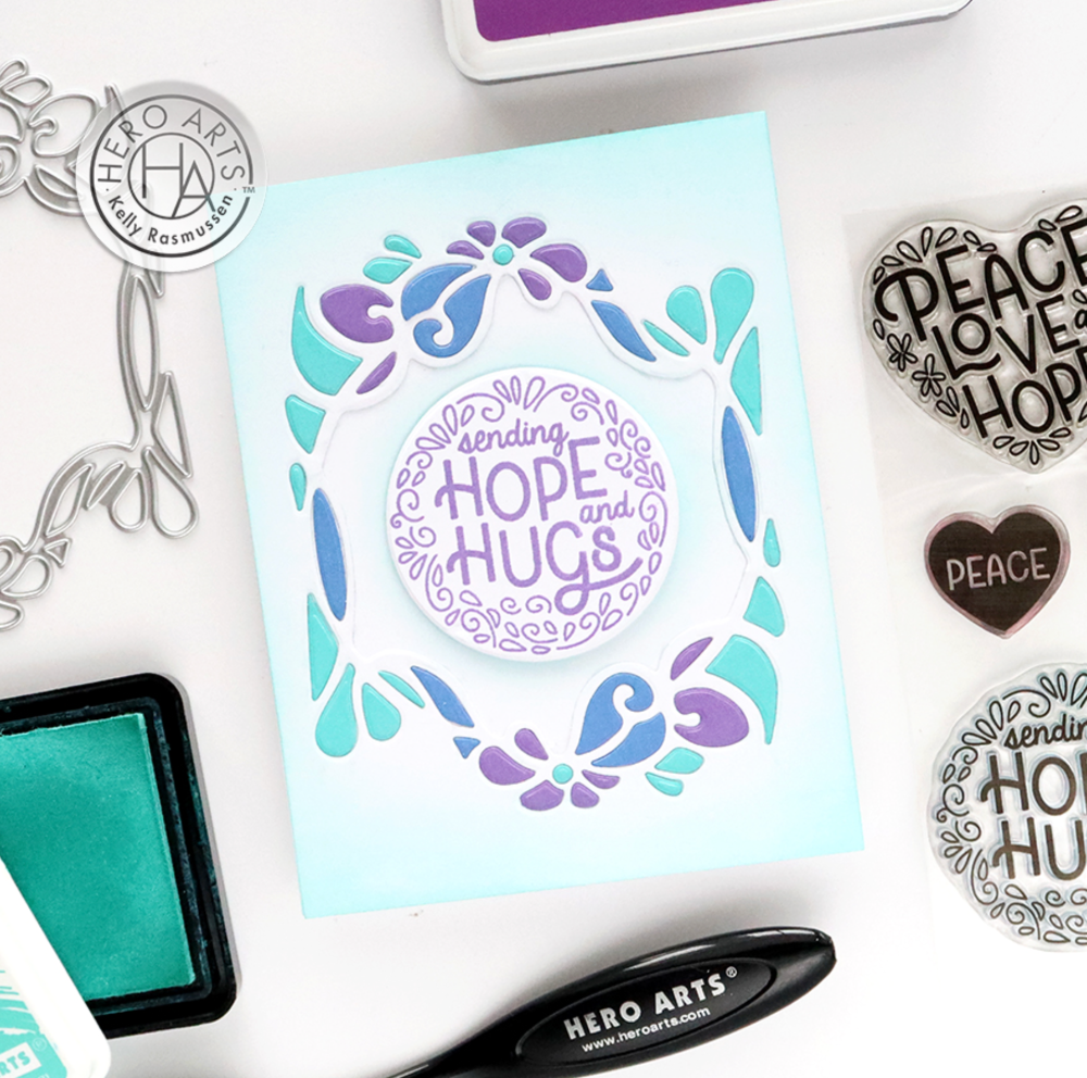 Hero Arts Clear Stamps Peace and Love cm757