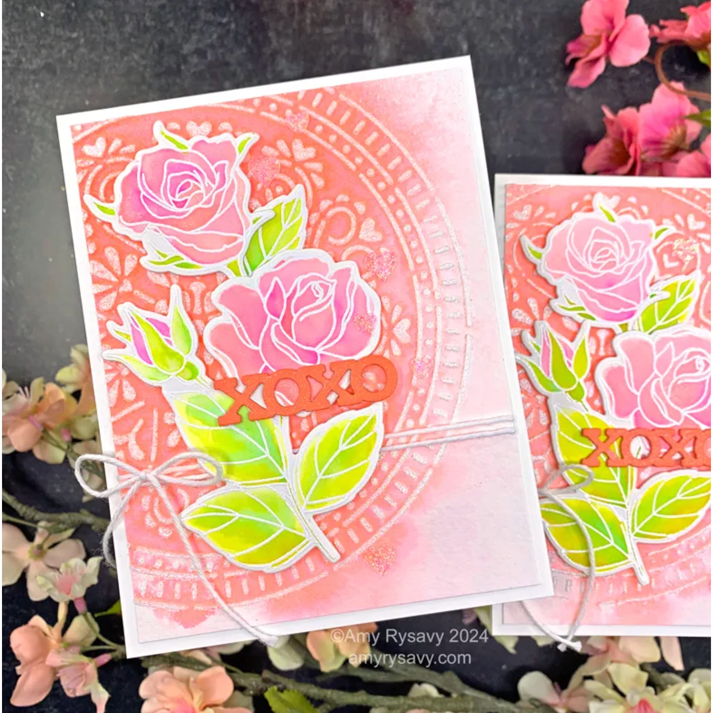 Tim Holtz Distress Mini Ink Pad Saltwater Taffy Ranger tdp79637 Valentine’s Watercolor Card | color-code:ALT01