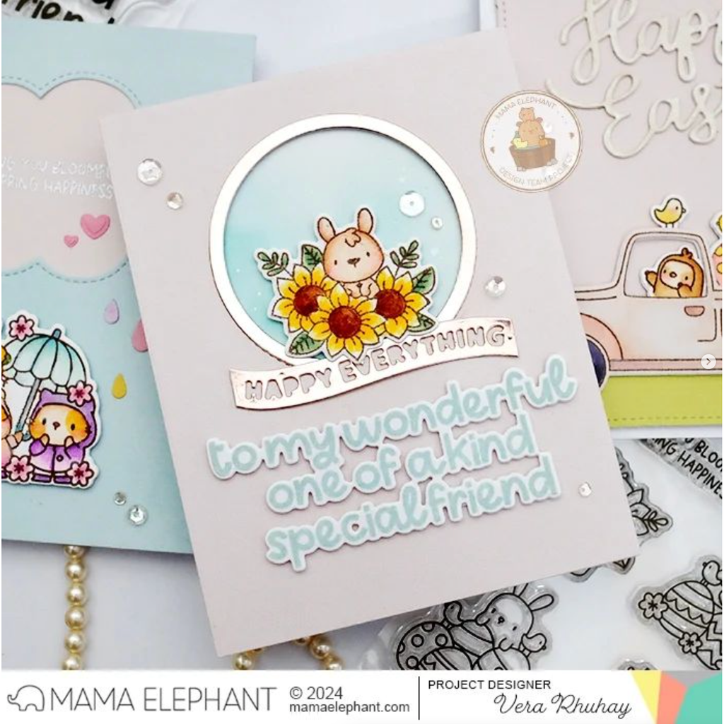 Mama Elephant Clear Stamps Deliver Spring Happiness special friend