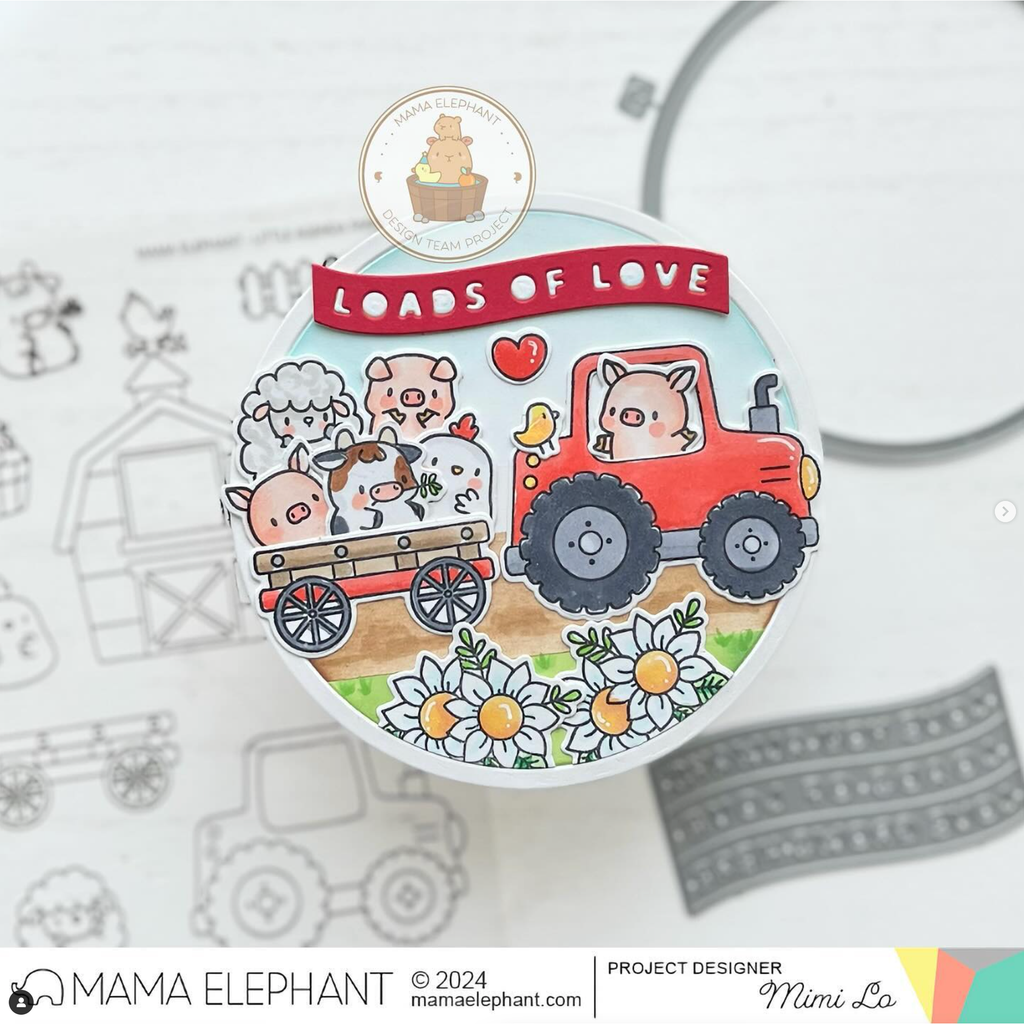Mama Elephant Clear Stamps Little Agenda Farm loads of love