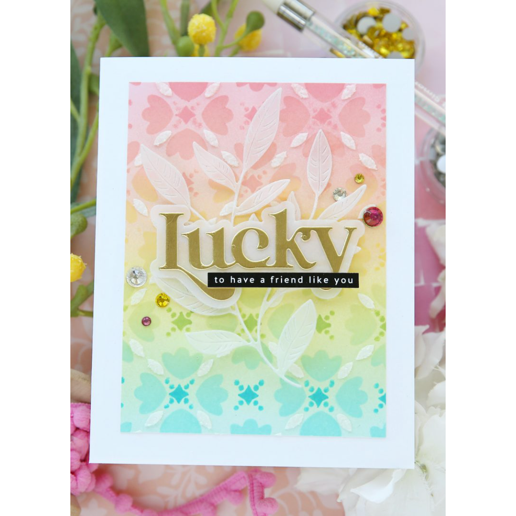 Tim Holtz Distress Snowfall Grit Paste Ranger tsck81142 Ombre Mosaic Card | color-code:ALT15