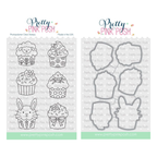 Pretty Pink Posh Easter Cupcakes Clear Stamp and Die Set