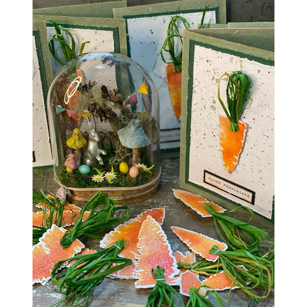 Tim Holtz Cling Rubber Stamps Bottle Brush Trees CMS455 carrots