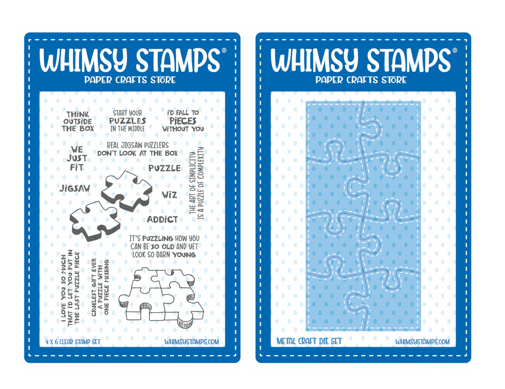 Whimsy Stamps Puzzle It Clear Stamps and Puzzle Pieces Die Set