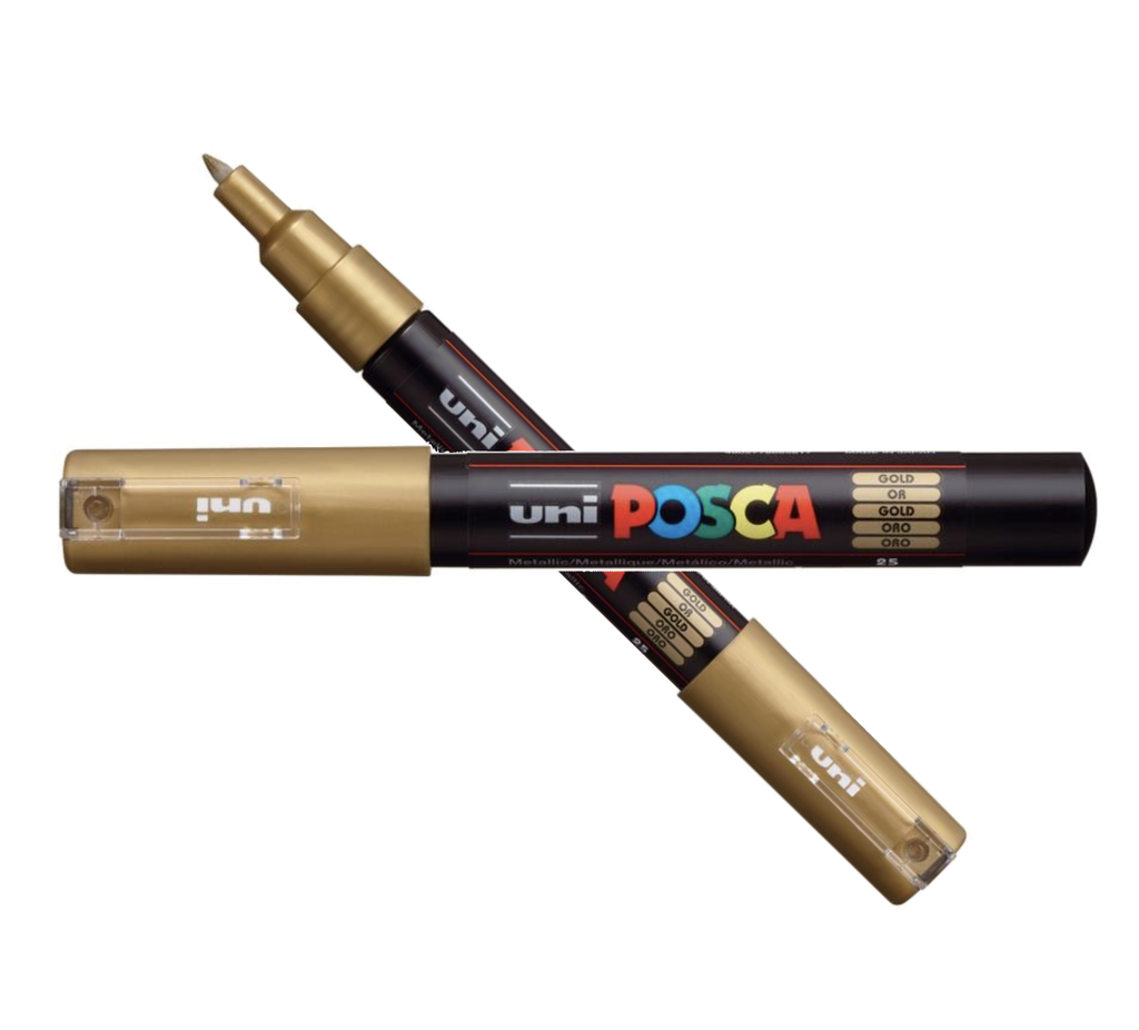 Uni POSCA Gold Extra Fine Bullet Tip Paint Marker pc-1mg