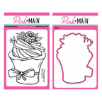 Pink and Main Berry Cupcake Clear Stamp and Die Set