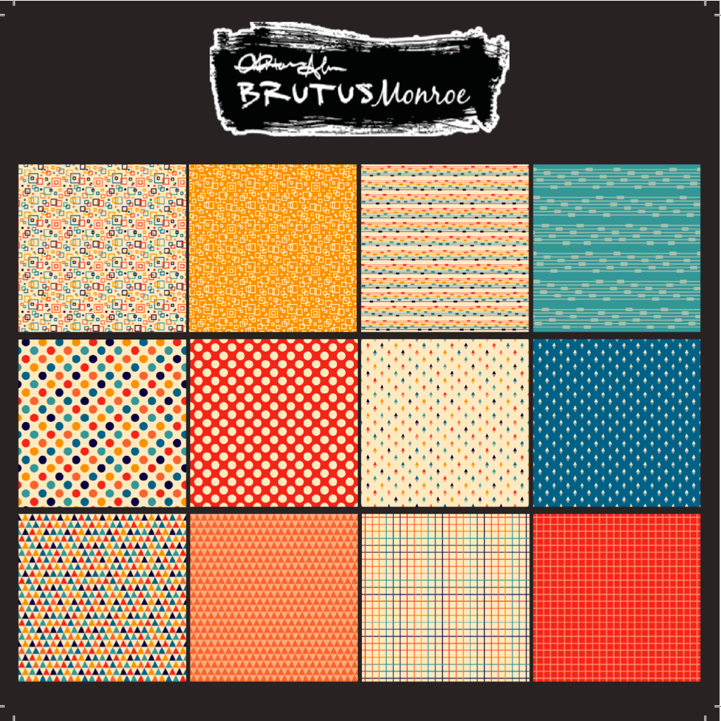 Brutus Monroe Retro Rainbow 6x6 Paper Pad bru3451 package back