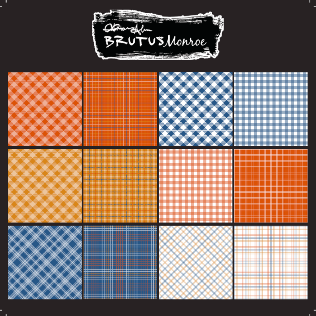 Brutus Monroe Vintage Plaid 6x6 Paper Pad bru4929 package back