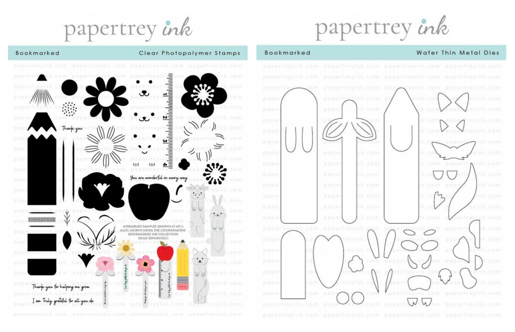 Papertrey Ink Bookmarked Clear Stamp and Die Set
