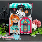 La-La Land Crafts Jukebox Die 8837 poodle skirt