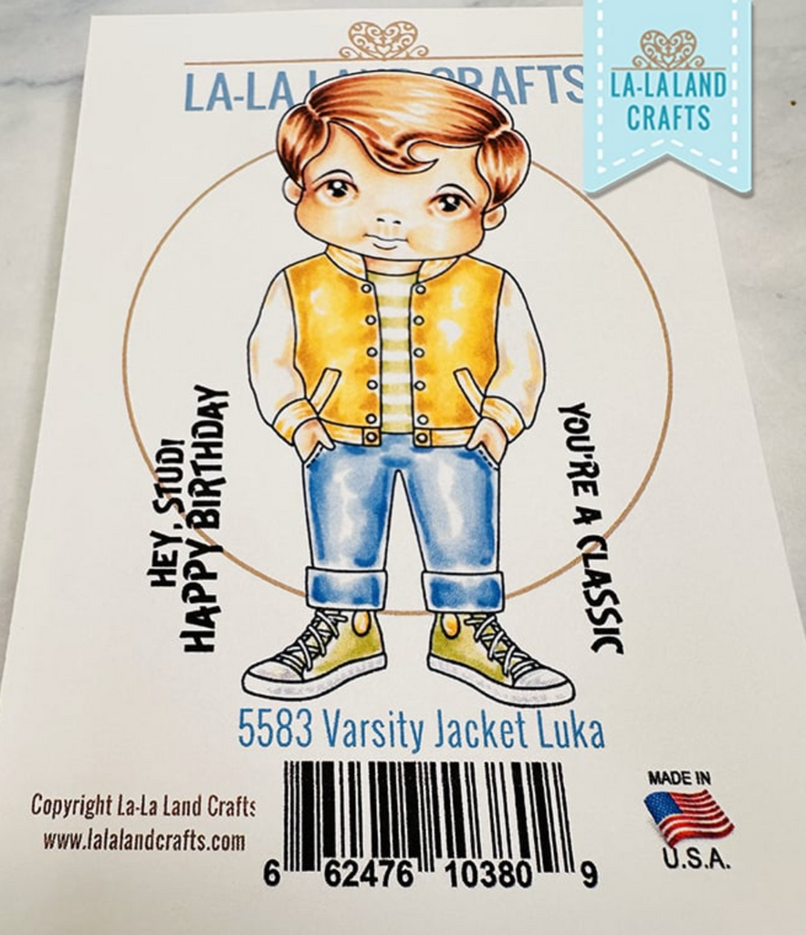 La-La Land Crafts Varsity Jacket Luka Cling Stamp 5583