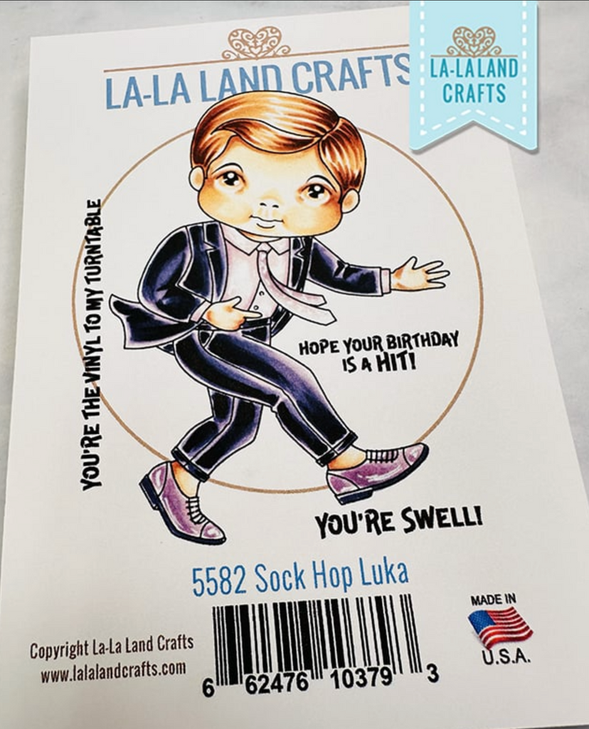 La-La Land Crafts Sock Hop Luka Cling Stamp 5582